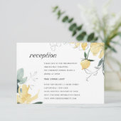 CLEAN YELLOW GREEN WATERCOLOR EMPFANG BEGLEITKARTE (Stehend Vorderseite)