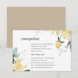 CLEAN YELLOW GREEN WATERCOLOR EMPFANG BEGLEITKARTE