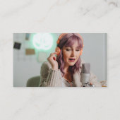 Clean Your Logo Social Media Handle with Photo Visitenkarte (Rückseite)