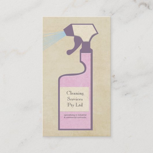 Cleaner Cleaner Service Business Visitenkarte (Vorderseite)