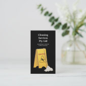 Cleaner Cleaner Service Business Visitenkarte (Stehend Vorderseite)