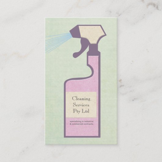 Cleaner Cleaner Service Business Visitenkarte (Vorderseite)