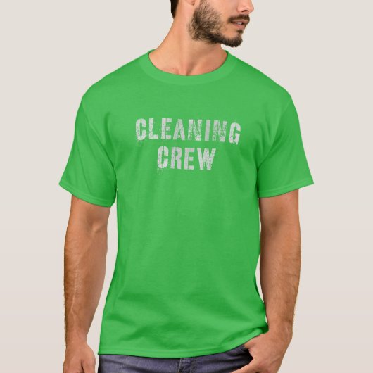 Cleaner Funny CLEANING CREW Clean Up Team Custodia T-Shirt (Vorderseite)
