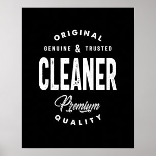Cleaner Job Title T-Shirt Geschenke Mens Frauen Poster