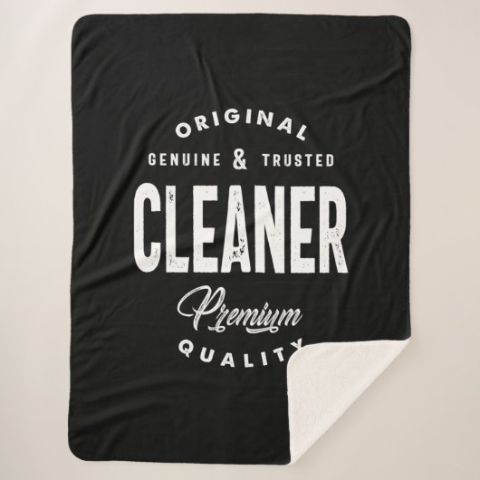 Cleaner Job Title T-Shirt Geschenke Mens Frauen Sherpadecke (Vorderseite)