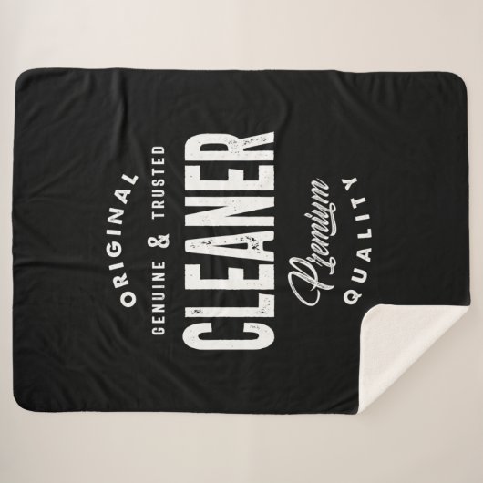 Cleaner Job Title T-Shirt Geschenke Mens Frauen Sherpadecke (Vorderseite (Horizontal))