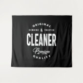 Cleaner Job Title T-Shirt Geschenke Mens Frauen Wandteppich (Vorderseite (Horizontal))