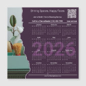 Cleaner Motto CTA QR-code 2026 Calendar Magnet (Vorderseite)