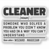 Cleaner Noun Geburtstag sarkastische Redewendungen Aufkleber (Vorderseite)