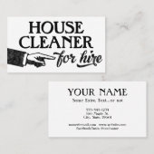 Cleaner-Visitenkarten im Haus - Coole Vintage Visitenkarte (Vorne/Hinten)