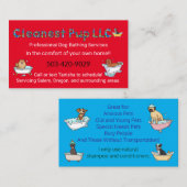 Cleanest Pup LLC Business Card Visitenkarte (Vorne/Hinten)