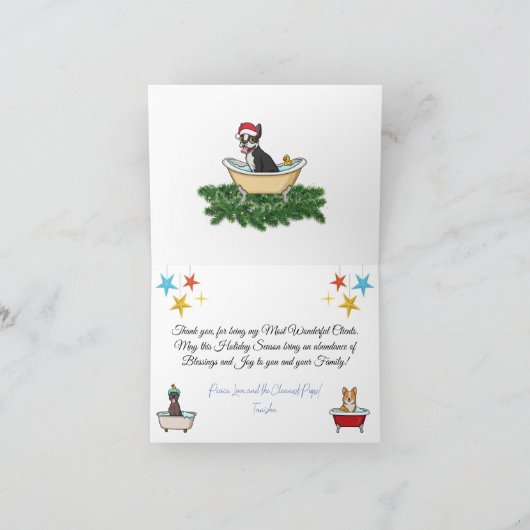 Cleanest Pup LLC Feiertagskarte (Innenseite)