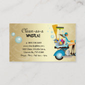 Cleaning Business Card Scooter Gold Visitenkarte (Rückseite)