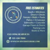 Cleaning Company | Custom Logo Cleaning Service Fensteraufkleber (Blatt 3)