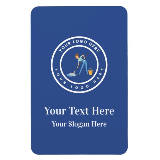 Cleaning Company | Custom Logo Cleaning Service Magnet (Vertikal)