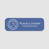 Cleaning Company | Custom Logo Cleaning Service Namensschild (Vorderseite)