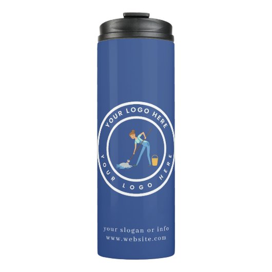 Cleaning Company | Custom Logo Cleaning Service Thermosbecher (Vorderseite)