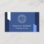 Cleaning Company | Custom Logo Cleaning Service Visitenkarte (Vorderseite)
