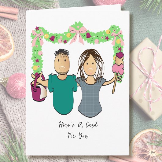 Cleaning Couple Cartoon Funny Thank You Karte