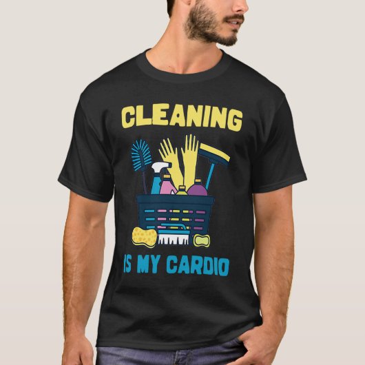 Cleaning Lady Cardio, Housekeepers Maid Graphic T-Shirt (Vorderseite)