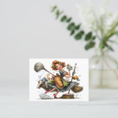 Cleaning Service Housekeeping  Business Card Visitenkarte (Stehend Vorderseite)