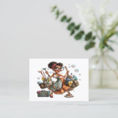 Cleaning Service Housekeeping  Business Card Visitenkarte (Stehend Vorderseite)