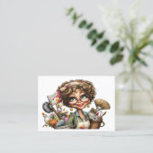 Cleaning Service Housekeeping  Business Card Visitenkarte (Stehend Vorderseite)