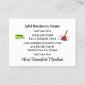 Cleaning Service Housekeeping  Business Card Visitenkarte (Rückseite)
