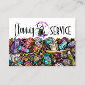 Cleaning Service Housekeeping  Business Card Visitenkarte (Vorderseite)