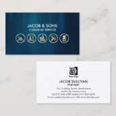 Cleaning Service  Icons Visitenkarte (Vorne/Hinten)