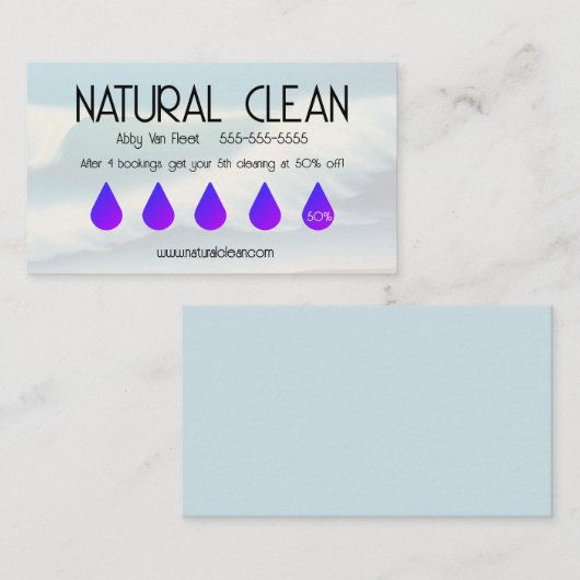 Cleaning Service Rewards Card Telefonnummerkarte (Vorne/Hinten)