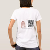 Cleaning Service Rose Gold Logo QR Code White T-Shirt (Rückseite)