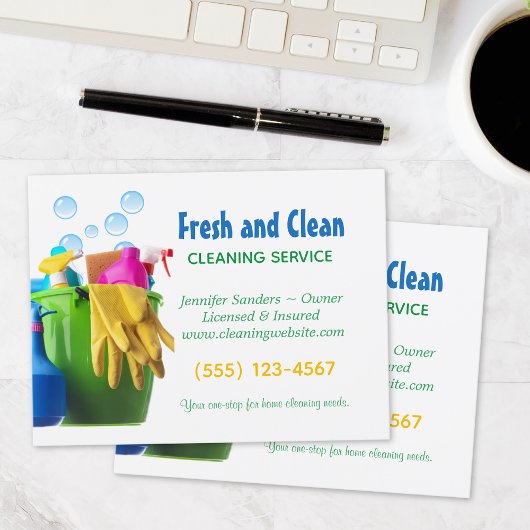 Cleaning Service Supplies Bucket Housekeeping Postkarte