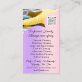Cleaning Services House Keeping QRCode Photo Pink Visitenkarte (Vorderseite)