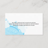 Cleaning Services | Soap Bubbles | Maid Visitenkarte (Rückseite)