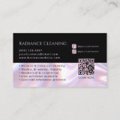 Cleaning Services Supplies Modern QR Code Visitenkarte (Rückseite)