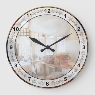 Cleaning - The laundry room Große Wanduhr