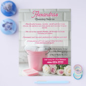 Cleaningservice für Rosenreinigung - Vorlagengesch Flyer (Einzeln)