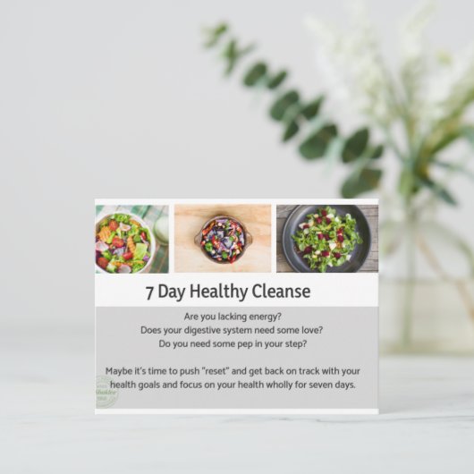 Cleanse Postcard Postkarte (Stehend Vorderseite)