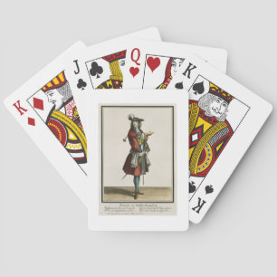 Cleante Dressed as a Cavalier, flache Fashion, c.1 Spielkarten