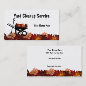 Cleanup Herbst Verlass Raking Service Business Car Visitenkarte (Vorne/Hinten)