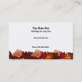 Cleanup Herbst Verlass Raking Service Business Car Visitenkarte (Rückseite)