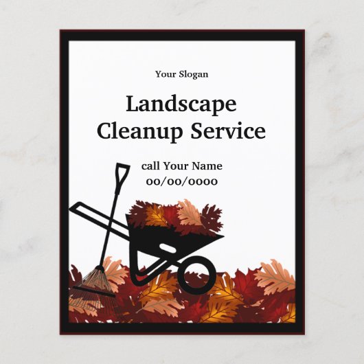 Cleanup Herbst Verlass Raking Service Event Flyer (Vorne)
