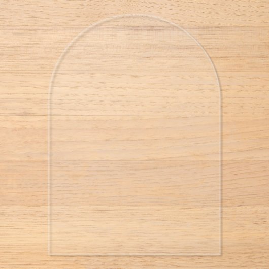 Clear 5"x7" Arch Blank Wedding Tischnummer (Vorderseite)