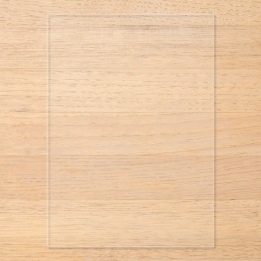 Clear 5" x 7" Blank Wedding Menu Acryleinladungen (Vorderseite)