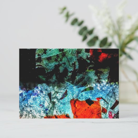 Clear abstract invitation.Ordinary recycle texture Einladung (Stehend Vorderseite)