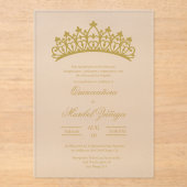 Clear Acryl Quinceanera Acryleinladungen (Vorderseite)