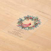 CLEAR ACRYLIC 90th Birthday Party Cardinal Acryleinladungen (Ablage )