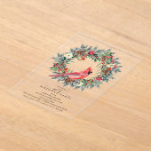 CLEAR ACRYLIC 95th Birthday Party Cardinal Acryleinladungen (Ablage )