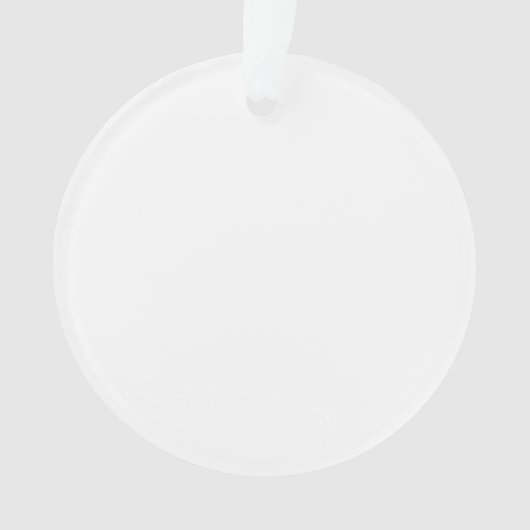 Clear Acrylic Ornament in Elegant Circle Shape (Vorderseite)